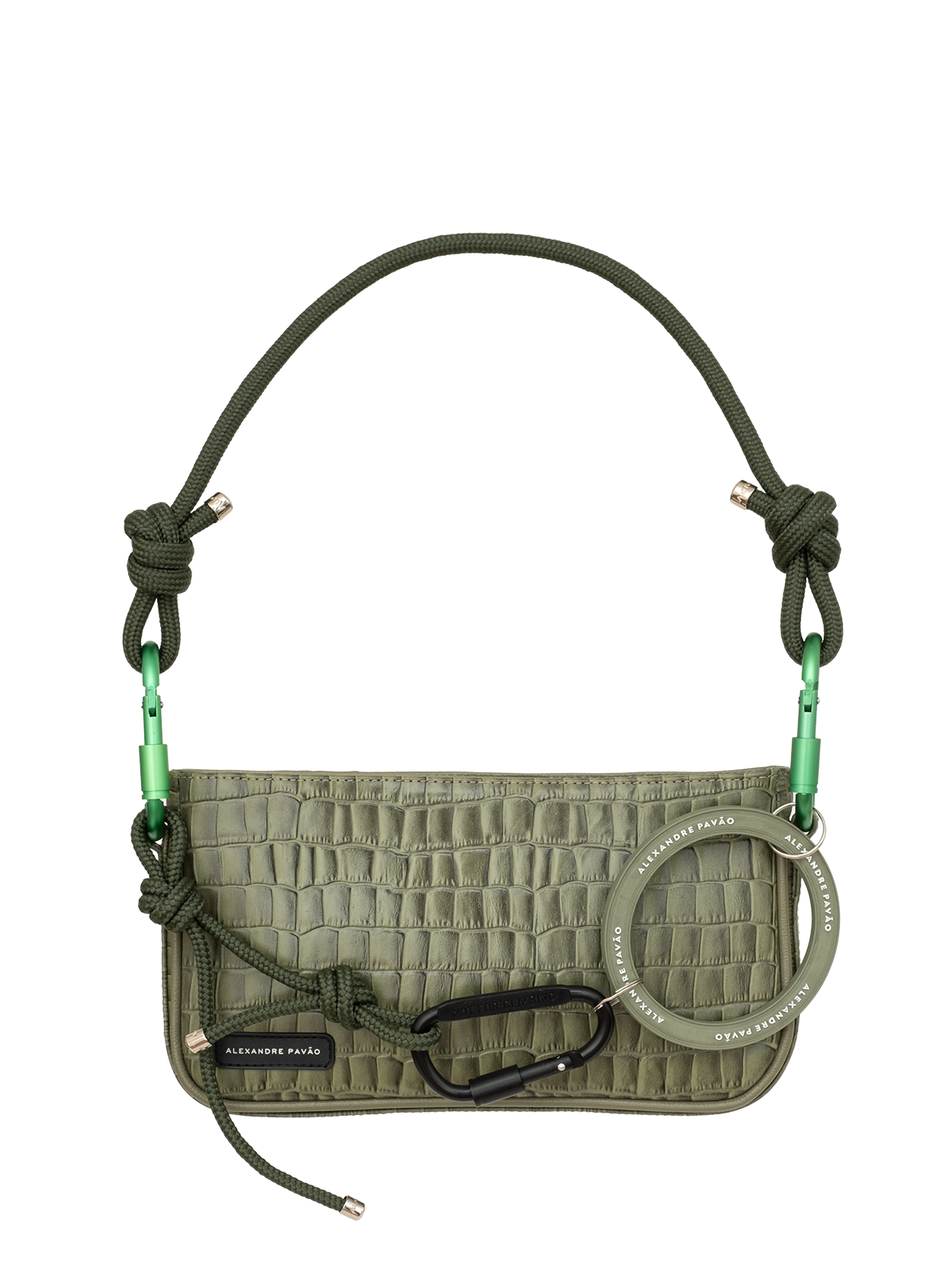 PARIS SHOULDER BAG - VERDE CROCO