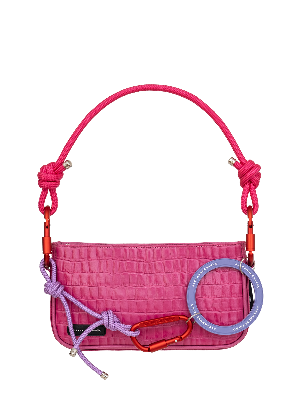 PARIS SHOULDER BAG - ROSA CROCO