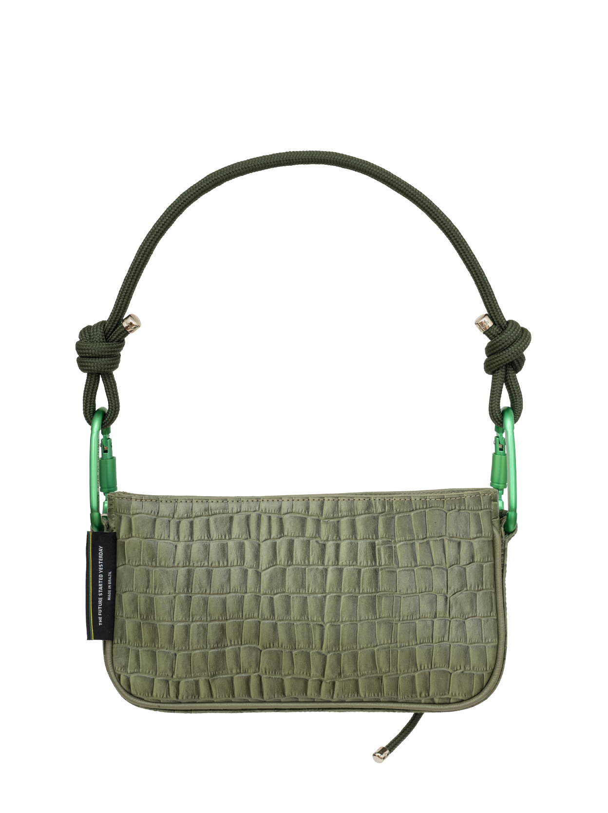 PARIS SHOULDER BAG - VERDE CROCO